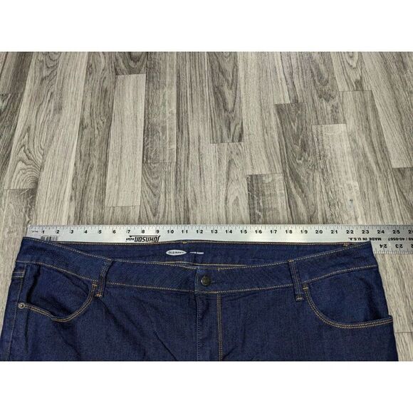 Old Navy Womens Plus Size 24 Short Pockets Super Skinny Denim Blue Jeans - Picture 6 of 10